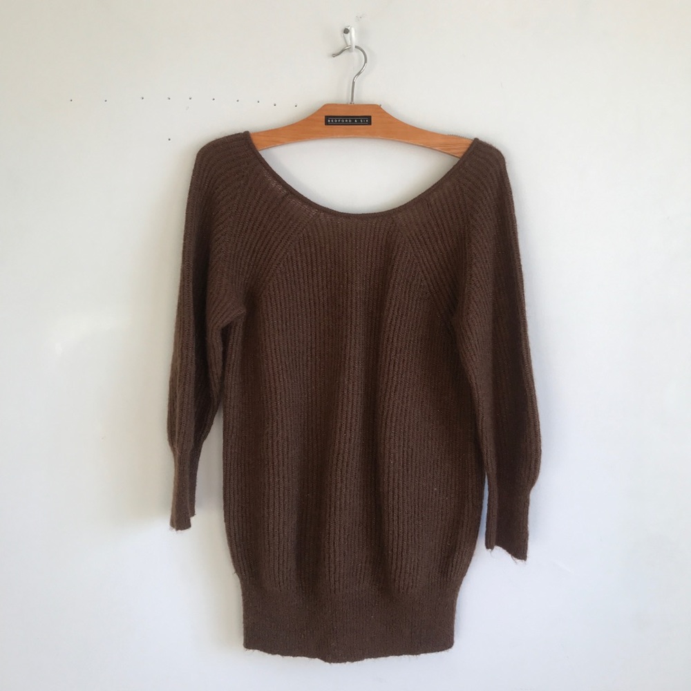 CLUB MONACO wool sweater open back
